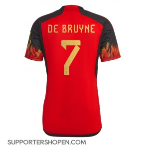 Belgien Kevin De Bruyne #7 Hemma Matchtröja VM 2022 Kortärmad